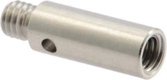 Renishaw - M3 Female and Male Connection, 0.1575 Inch Stem Diameter, Stainless Steel, CMM Stylus Extension - 0.3937 Inch Overall Length, For Use with M3 Threaded Stylus Range - Eagle Tool & Supply