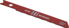 Milwaukee Tool - 2-3/4" Long, 18 Teeth per Inch, High Speed Steel Jig Saw Blade - Toothed Edge, 0.2813" Wide x 0.047" Thick, U-Shank - Eagle Tool & Supply