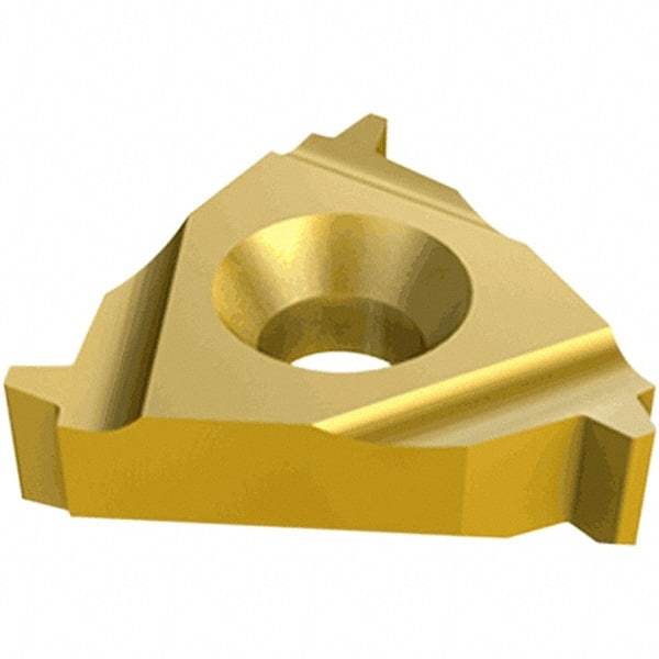 Iscar - 27EL External Left Hand 3 Stub Acme Laydown Threading Insert - Grade IC908, TiAlN Coated Carbide, 15.88mm Inscribed Circle - Eagle Tool & Supply
