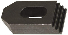 Jergens - 1/2" Stud, Low Carbon Steel, Plain Strap Clamp - 2" Travel, 6" OAL x 1-1/4" Wide x 7/8" High, Black Oxide Finish, Tapered Nose - Eagle Tool & Supply