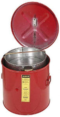 Justrite - Bench Top Solvent-Based Parts Washer - 6 Gal Max Operating Capacity, Steel Tank, 14-1/4" High x 15-5/8" Wide - Eagle Tool & Supply