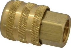 Acme - Closed Check Brass Air Chuck - Lock On Chuck, 1/4 FPT - Eagle Tool & Supply