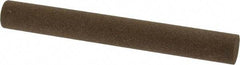 Norton - 4" Long x 1/2" Diam x 1/2" Thick, Aluminum Oxide Sharpening Stone - Round, Coarse Grade - Eagle Tool & Supply