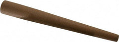 Norton - 4" Long x 1/2" Diam x 1/4" Thick, Aluminum Oxide Sharpening Stone - Round Tapered, Medium Grade - Eagle Tool & Supply