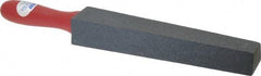 Norton - 1-1/4" Wide x 14" OAL, Silicon Carbide Sharpening Stone - Taper, Coarse Grade, 180 Grit - Eagle Tool & Supply
