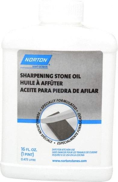 Norton - Sharpening Stone Oil Container Size Range: 16 oz. - 31.9 oz. Food Grade: NonFoodGrade - Eagle Tool & Supply