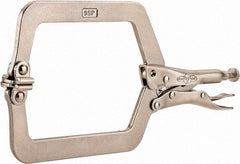 Irwin - 9" OAL C-Clamp Locking Pliers - 4-3/4" Jaw Depth, 4-1/2" Jaw Opening - Eagle Tool & Supply