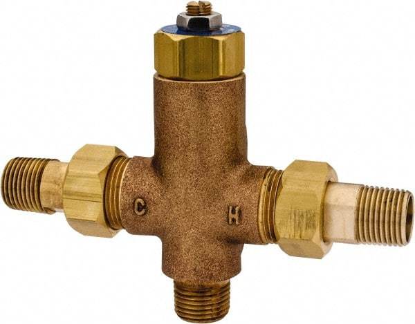 Bradley - Wash Fountain Thermo Static Mixing Valve - For Use with Bradley Foot-Controlled Wash Fountains - Eagle Tool & Supply