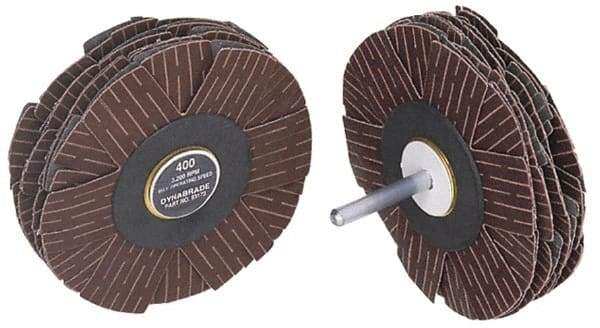 Dynabrade - 4" Diam 220 Grit Coated Sanding Star - Very Fine Grade, Spindle Mount - Eagle Tool & Supply