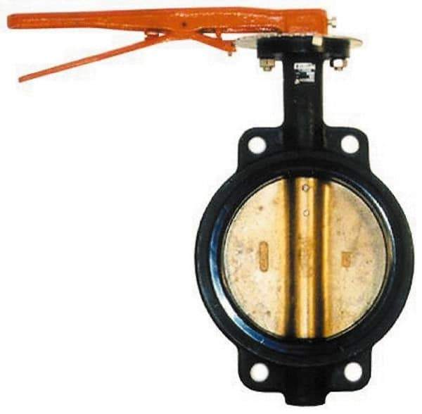 Legend Valve - 2" Pipe, Wafer Butterfly Valve - Lever Handle, Cast Iron Body, Buna-N Seat, 200 WOG, Aluminum Bronze Disc, Stainless Steel Stem - Eagle Tool & Supply