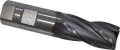 OSG - 1", 2" LOC, 1" Shank Diam, 4-1/2" OAL, 4 Flute, Vanadium High Speed Steel Square End Mill - Single End, TiCN Finish, Spiral Flute, 30° Helix, Centercutting, Right Hand Cut, Right Hand Flute, Series 574 - Eagle Tool & Supply