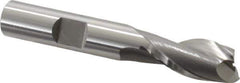 OSG - 13/32", 13/16" LOC, 3/8" Shank Diam, 2-1/2" OAL, 2 Flute, Vanadium High Speed Steel Square End Mill - Single End, Uncoated, Spiral Flute, 30° Helix, Centercutting, Right Hand Cut, Right Hand Flute, Series 573 - Eagle Tool & Supply
