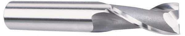 OSG - 7/32", 1/2" LOC, 3/8" Shank Diam, 2-5/16" OAL, 2 Flute, Vanadium High Speed Steel Square End Mill - Single End, TiCN Finish, Spiral Flute, 30° Helix, Centercutting, Right Hand Cut, Right Hand Flute, Series 573 - Eagle Tool & Supply