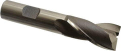 OSG - 25/32", 1-1/2" LOC, 5/8" Shank Diam, 3-5/8" OAL, 2 Flute, Vanadium High Speed Steel Square End Mill - Single End, Uncoated, Spiral Flute, 30° Helix, Centercutting, Right Hand Cut, Right Hand Flute, Series 573 - Eagle Tool & Supply