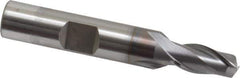 OSG - 9/32", 9/16" LOC, 3/8" Shank Diam, 2-5/16" OAL, 2 Flute, Vanadium High Speed Steel Square End Mill - Single End, TiCN Finish, Spiral Flute, 30° Helix, Centercutting, Right Hand Cut, Right Hand Flute, Series 573 - Eagle Tool & Supply