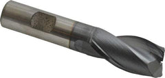 OSG - 25/32", 1-1/2" LOC, 5/8" Shank Diam, 3-5/8" OAL, 2 Flute, Vanadium High Speed Steel Square End Mill - Single End, TiCN Finish, Spiral Flute, 30° Helix, Centercutting, Right Hand Cut, Right Hand Flute, Series 573 - Eagle Tool & Supply