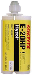 Loctite - 200 mL Cartridge Two Part Epoxy - 20 min Working Time, 4,690 psi Shear Strength, Series E-20HP - Eagle Tool & Supply