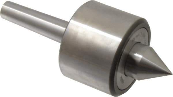 Riten - MT2 Taper Shank, 2-3/8" Head Diam 4,480 Lb Capacity Live Center - 4,000 Max RPM, 1-3/4" Head Length, 1" Point Diam, 1-1/4" Point Len, 440 Lb Max Workpc, 5.786" OAL, 1-1/4" Long Tip, Standard Point - Eagle Tool & Supply