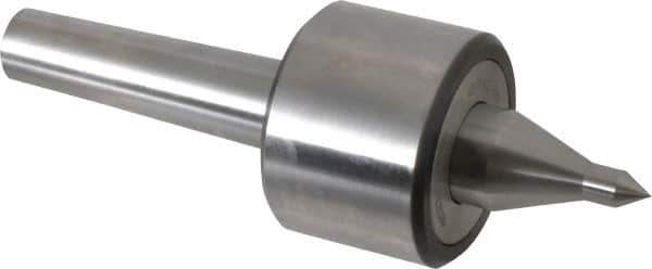 Riten - MT3 Taper Shank, 2-3/8" Head Diam 4,480 Lb Capacity Live Center - 4,000 Max RPM, 1-3/4" Head Length, 3/8" Point Diam, 1-7/8" Point Len, 310 Lb Max Workpc, 7-1/16" OAL, 5/8" Long Tip, Long Point - Eagle Tool & Supply