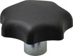 KIPP - 2.48" Head Diam, 7 Point Lobed Knob - 1/2-13 Hole, Thermoplastic, Black - Eagle Tool & Supply