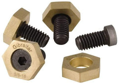 Gibraltar - 5/16-24, 1/2" Long, Steel, Cam Clamp Screw - 13/16" Hex, Use with Gibraltar Fixture Clamp 00642611 - Eagle Tool & Supply