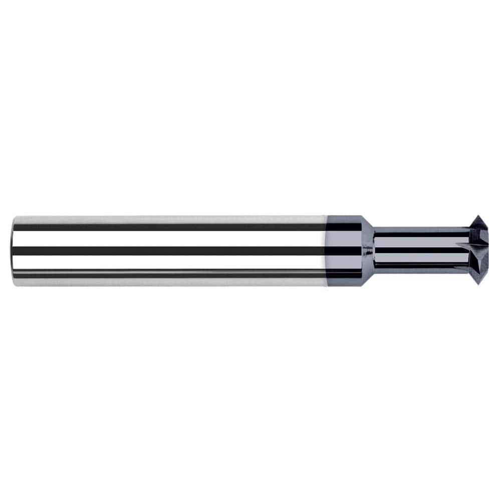 Harvey Tool - 1/8° 1/8" Cut Diam, 1/16" Cut Width, 1/8" Shank, Solid Carbide Double-Angle Cutter - Eagle Tool & Supply