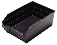 Quantum Storage - 11-5/8" Deep, Black Polypropylene Hopper Shelf Bin - 4" High x 8-3/8" Wide x 11-5/8" Long - Eagle Tool & Supply