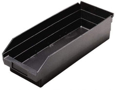 Quantum Storage - 17-7/8" Deep, Black Polypropylene Hopper Shelf Bin - 4" High x 6-5/8" Wide x 17-7/8" Long - Eagle Tool & Supply