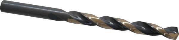 Triumph Twist Drill - 11/32" 135° High Speed Steel Jobber Drill - Oxide/Gold Finish, Right Hand Cut, Spiral Flute, Straight Shank, 4-3/4" OAL, Split Point - Eagle Tool & Supply