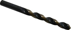 Triumph Twist Drill - 25/64" 135° High Speed Steel Jobber Drill - Oxide/Gold Finish, Right Hand Cut, Spiral Flute, Straight Shank, 5-1/8" OAL, Split Point - Eagle Tool & Supply