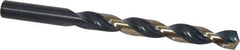 Triumph Twist Drill - 27/64" 135° High Speed Steel Jobber Drill - Oxide/Gold Finish, Right Hand Cut, Spiral Flute, Straight Shank, 5-3/8" OAL, Split Point - Eagle Tool & Supply