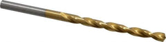 Triumph Twist Drill - 3/16" 135° High Speed Steel Jobber Drill - TiN Finish, Right Hand Cut, Spiral Flute, Straight Shank, 3-1/2" OAL, Split Point - Eagle Tool & Supply