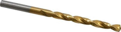 Triumph Twist Drill - 7/32" 135° High Speed Steel Jobber Drill - TiN Finish, Right Hand Cut, Spiral Flute, Straight Shank, 3-3/4" OAL, Split Point - Eagle Tool & Supply
