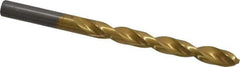 Triumph Twist Drill - 21/64" 135° High Speed Steel Jobber Drill - TiN Finish, Right Hand Cut, Spiral Flute, Straight Shank, 4-5/8" OAL, Split Point - Eagle Tool & Supply
