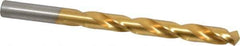 Triumph Twist Drill - 25/64" 135° High Speed Steel Jobber Drill - TiN Finish, Right Hand Cut, Spiral Flute, Straight Shank, 5-1/8" OAL, Split Point - Eagle Tool & Supply