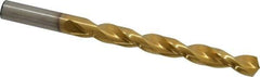 Triumph Twist Drill - 13/32" 135° High Speed Steel Jobber Drill - TiN Finish, Right Hand Cut, Spiral Flute, Straight Shank, 5-1/4" OAL, Split Point - Eagle Tool & Supply