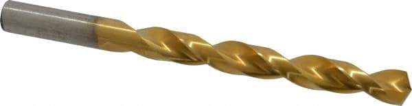 Triumph Twist Drill - 29/64" 135° High Speed Steel Jobber Drill - TiN Finish, Right Hand Cut, Spiral Flute, Straight Shank, 5-5/8" OAL, Split Point - Eagle Tool & Supply