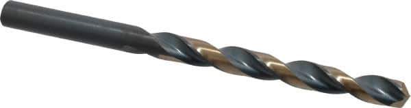 Triumph Twist Drill - 0.272" 135° High Speed Steel Jobber Drill - Oxide/Gold Finish, Right Hand Cut, Spiral Flute, Straight Shank, 4-1/8" OAL, Split Point - Eagle Tool & Supply