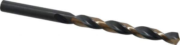 Triumph Twist Drill - 0.295" 135° High Speed Steel Jobber Drill - Oxide/Gold Finish, Right Hand Cut, Spiral Flute, Straight Shank, 4-3/8" OAL, Split Point - Eagle Tool & Supply
