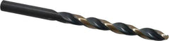 Triumph Twist Drill - 0.302" 135° High Speed Steel Jobber Drill - Oxide/Gold Finish, Right Hand Cut, Spiral Flute, Straight Shank, 4-3/8" OAL, Split Point - Eagle Tool & Supply