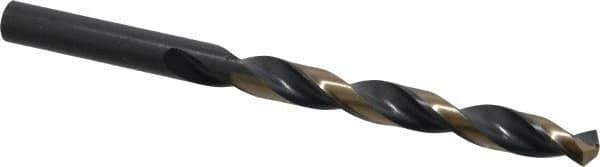 Triumph Twist Drill - 0.348" 135° High Speed Steel Jobber Drill - Oxide/Gold Finish, Right Hand Cut, Spiral Flute, Straight Shank, 4-7/8" OAL, Split Point - Eagle Tool & Supply