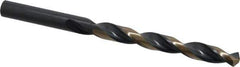 Triumph Twist Drill - 0.348" 135° High Speed Steel Jobber Drill - Oxide/Gold Finish, Right Hand Cut, Spiral Flute, Straight Shank, 4-7/8" OAL, Split Point - Eagle Tool & Supply