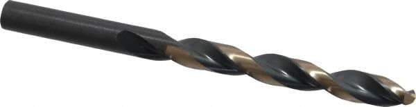 Triumph Twist Drill - 0.358" 135° High Speed Steel Jobber Drill - Oxide/Gold Finish, Right Hand Cut, Spiral Flute, Straight Shank, 4-7/8" OAL, Split Point - Eagle Tool & Supply