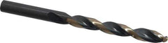 Triumph Twist Drill - 0.358" 135° High Speed Steel Jobber Drill - Oxide/Gold Finish, Right Hand Cut, Spiral Flute, Straight Shank, 4-7/8" OAL, Split Point - Eagle Tool & Supply