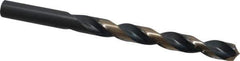 Triumph Twist Drill - 0.377" 135° High Speed Steel Jobber Drill - Oxide/Gold Finish, Right Hand Cut, Spiral Flute, Straight Shank, 5" OAL, Split Point - Eagle Tool & Supply