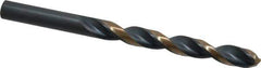 Triumph Twist Drill - 0.386" 135° High Speed Steel Jobber Drill - Oxide/Gold Finish, Right Hand Cut, Spiral Flute, Straight Shank, 5-1/8" OAL, Split Point - Eagle Tool & Supply