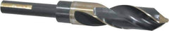 Triumph Twist Drill - 55/64" Drill, 118° Point, High Speed Steel Silver Deming & Reduced Shank Drill Bit - Oxide Finish, 6" OAL, Flats on Shank, 3" Flute Length, Right Hand Cut, Split Point, Spiral Flute, Regular Spiral - Eagle Tool & Supply