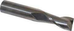 OSG - 5/8", 1-1/4" LOC, 5/8" Shank Diam, 3-1/2" OAL, 2 Flute, Solid Carbide Square End Mill - Single End, Uncoated, Spiral Flute, 30° Helix, Centercutting, Right Hand Cut, Right Hand Flute, Series 402 - Eagle Tool & Supply
