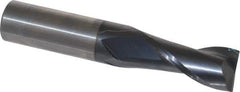 OSG - 5/8", 1-1/4" LOC, 5/8" Shank Diam, 3-1/2" OAL, 2 Flute, Solid Carbide Square End Mill - Single End, TiAlN Finish, Spiral Flute, 30° Helix, Centercutting, Right Hand Cut, Right Hand Flute, Series 402 - Eagle Tool & Supply