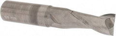 OSG - 11/16", 1-3/8" LOC, 3/4" Shank Diam, 4" OAL, 2 Flute, Solid Carbide Square End Mill - Single End, Uncoated, Spiral Flute, 30° Helix, Centercutting, Right Hand Cut, Right Hand Flute, Series 402 - Eagle Tool & Supply